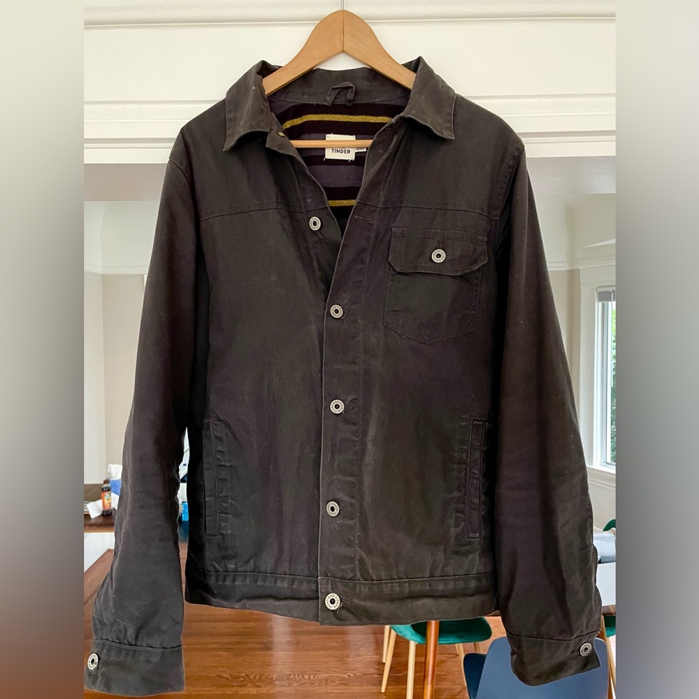Flint and Tinder: Flannel-lined Waxed Trucker Jack Size: M